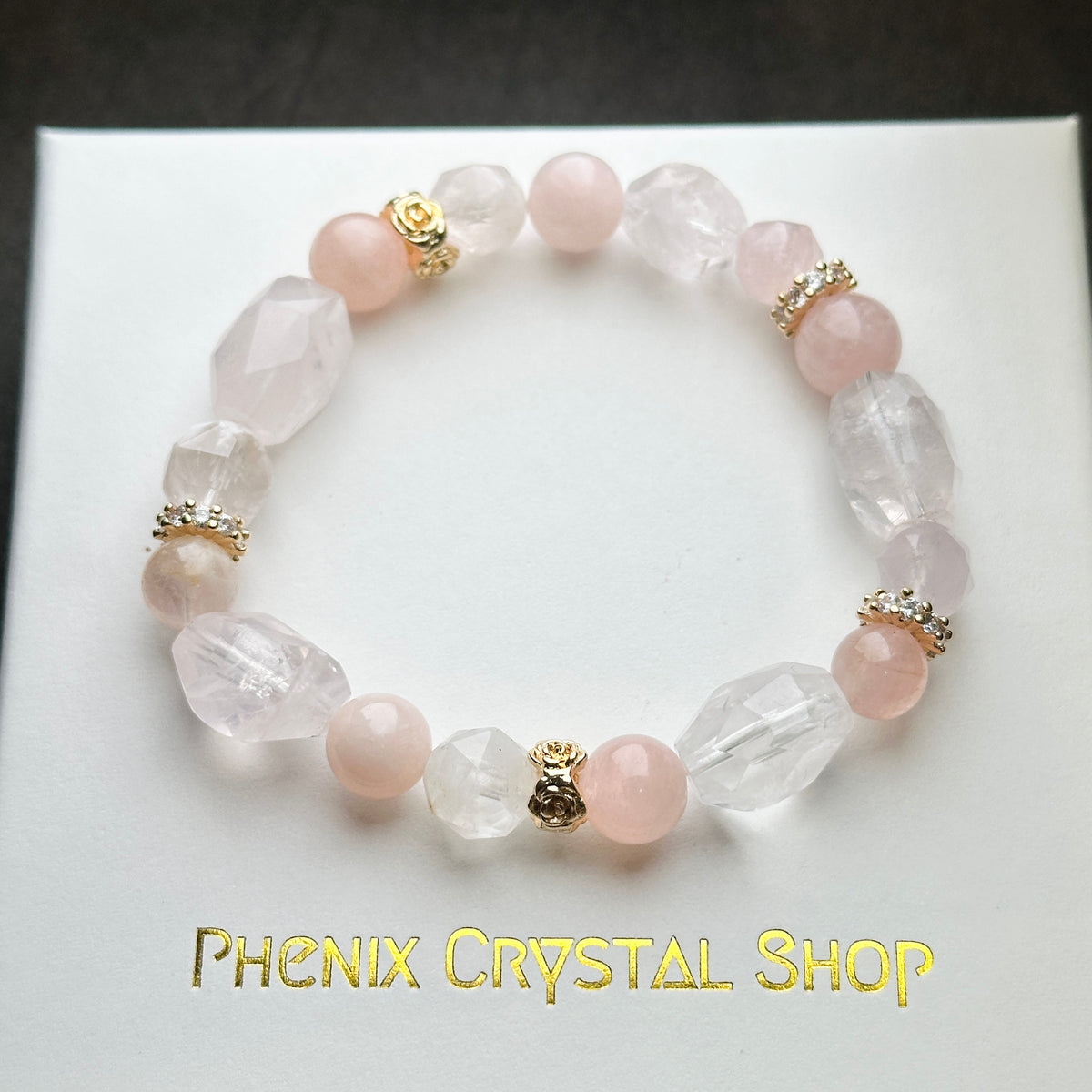 Rose Quartz x Morganite bracelet 粉晶 摩根石 設計手串