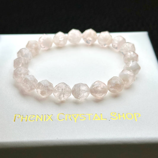 Cherry Blossom Rose Quartz Starcut Bracelet 櫻花粉晶手串