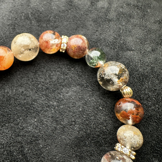Garden Phantom Quartz Design Bracelet 彩幽靈設計手串