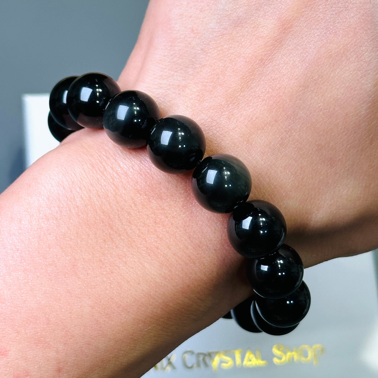 Obsidian (Rainbow) Bracelet 黑曜石(彩曜石)手串