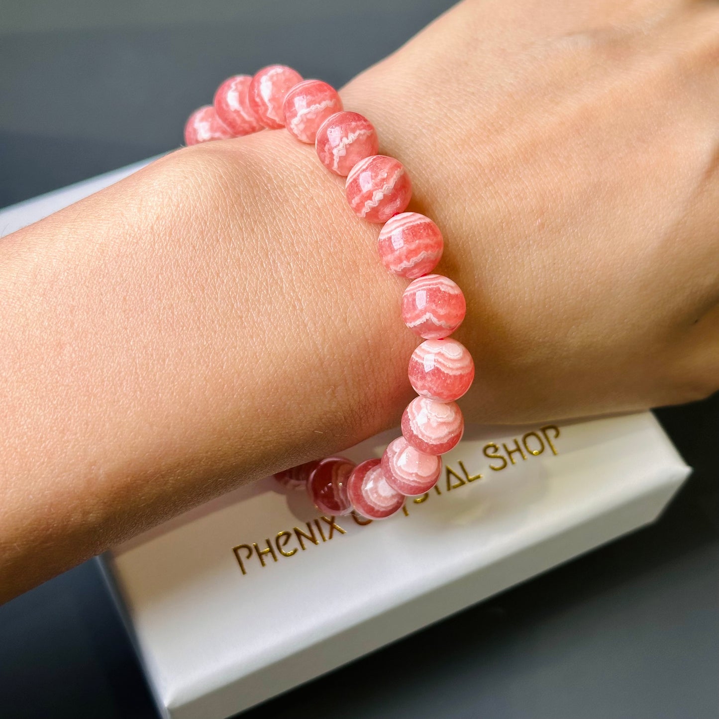 紅紋石蕾絲花紋手串