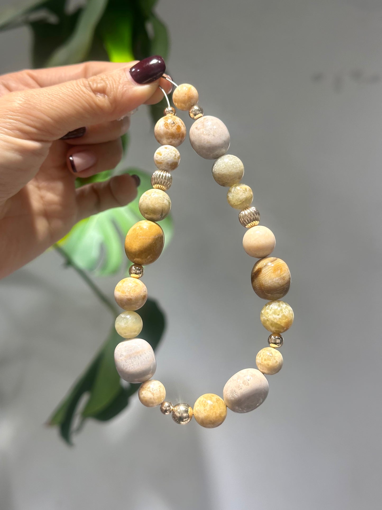 Phone Strap - Yellow Opal