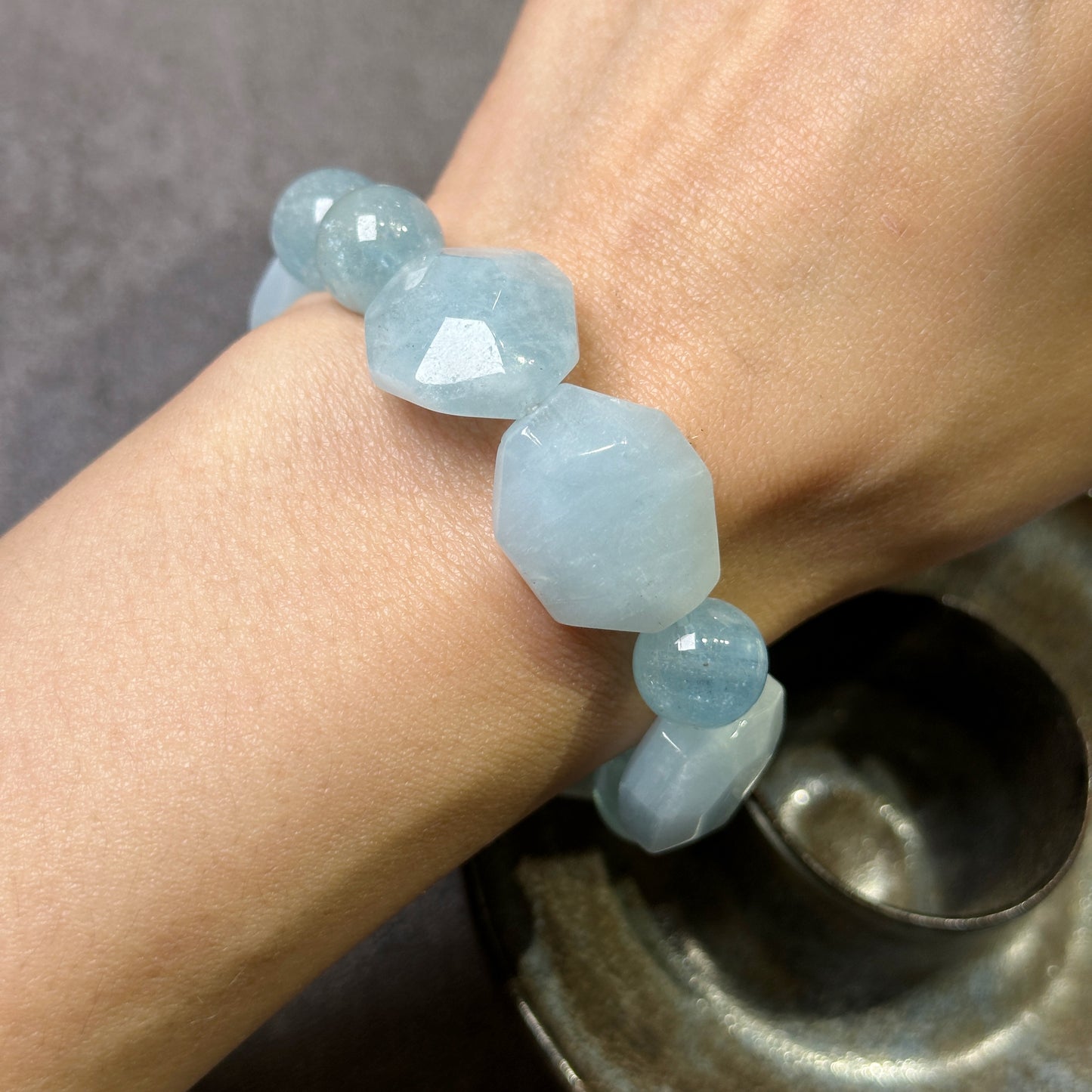 Aquamarine Faceted Design 海藍寶設計款