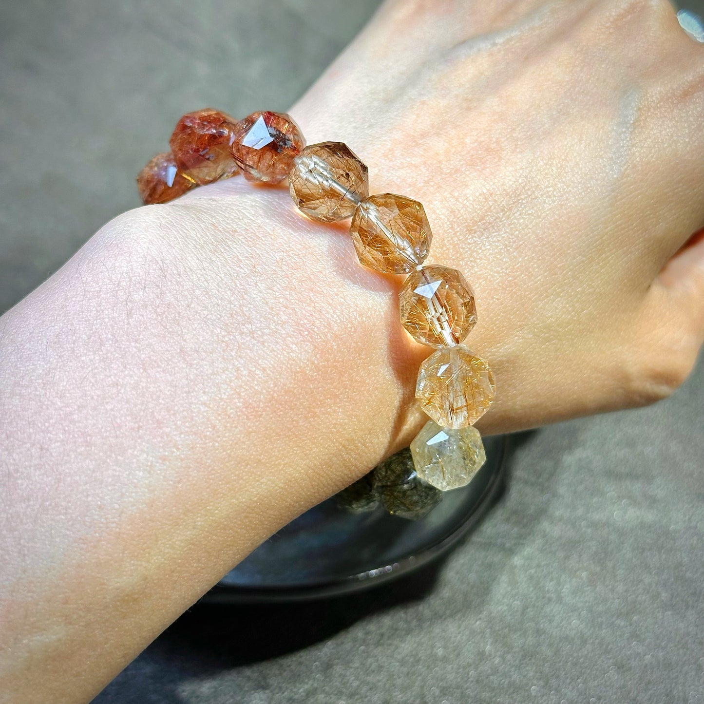 Rainbow Rutilated Quartz Bracelet Starcut 彩髮晶