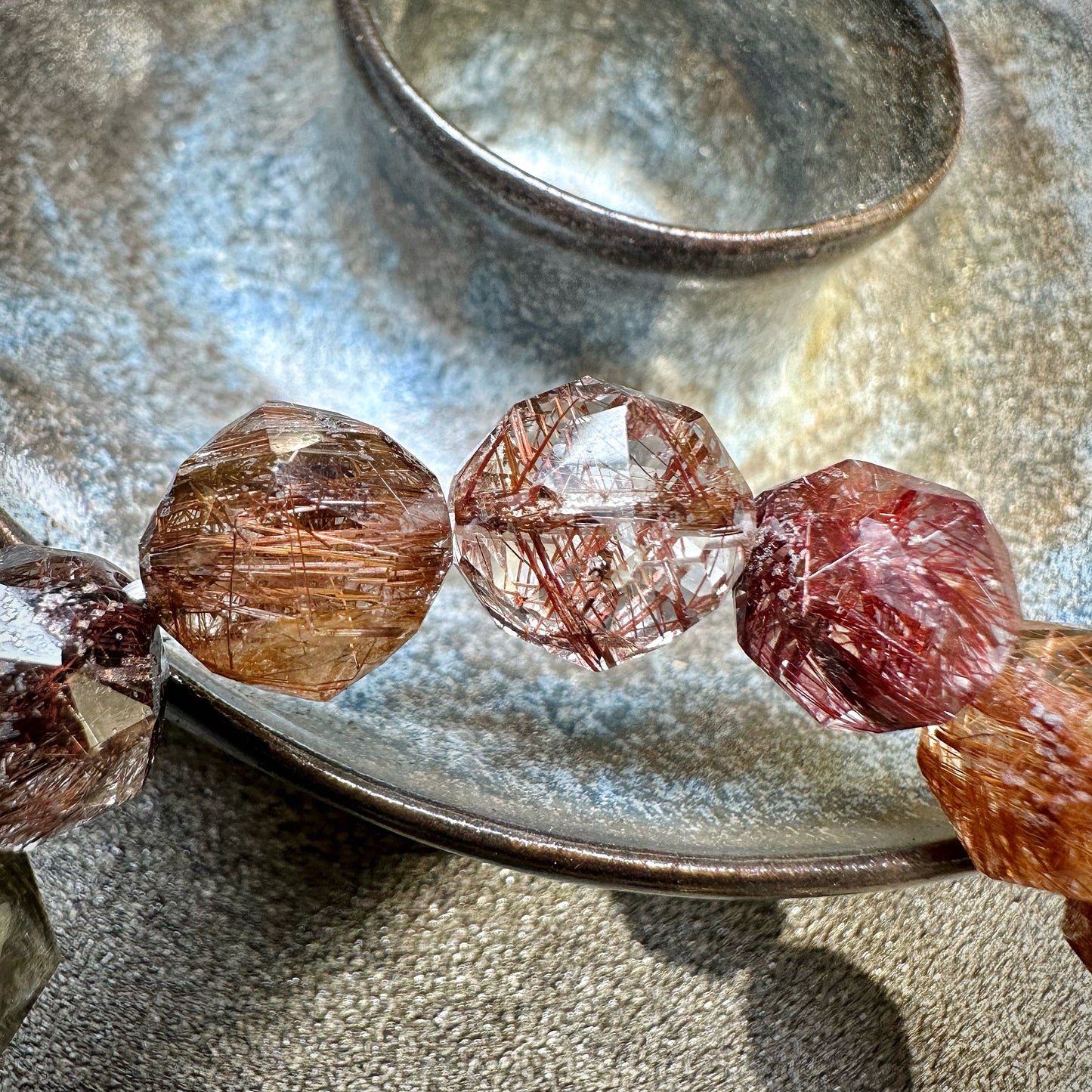 Rainbow Rutilated Quartz Bracelet Starcut 彩髮晶