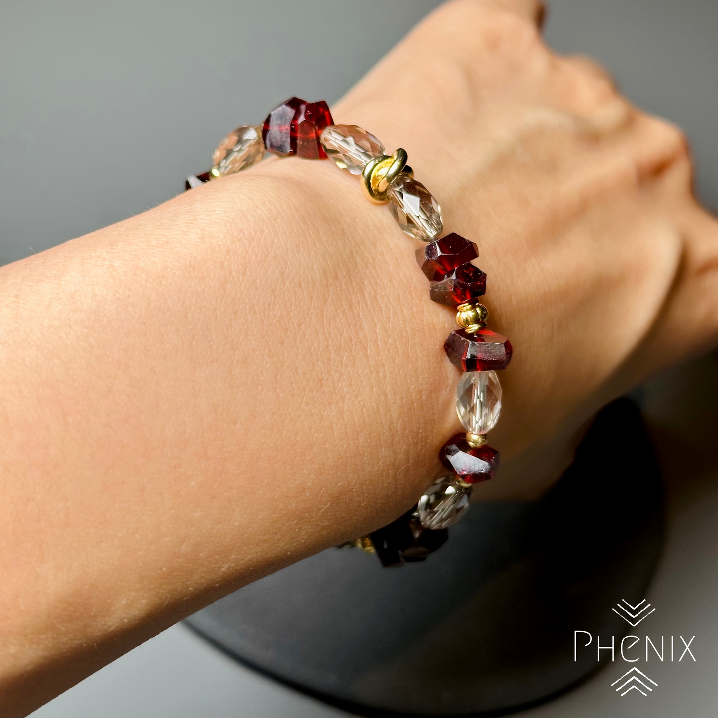 Garnet Smoky Quartz Bracelet 石榴石茶晶手鏈
