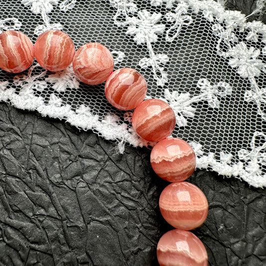 Rhodochrosite Bracelet 蕾絲紅紋石手串 9.4mm