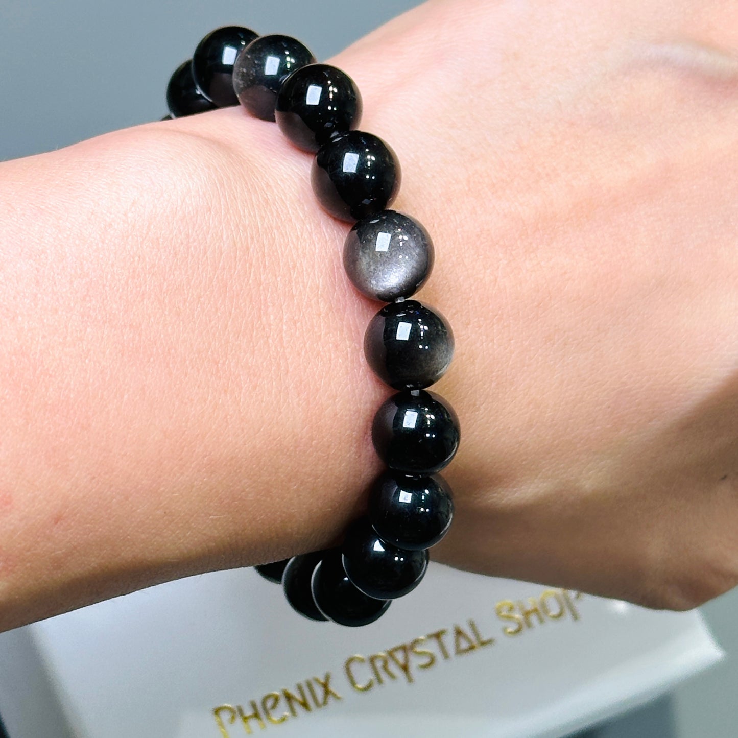 Obsidian (Silver) Bracelet 黑曜石(銀曜石)手串