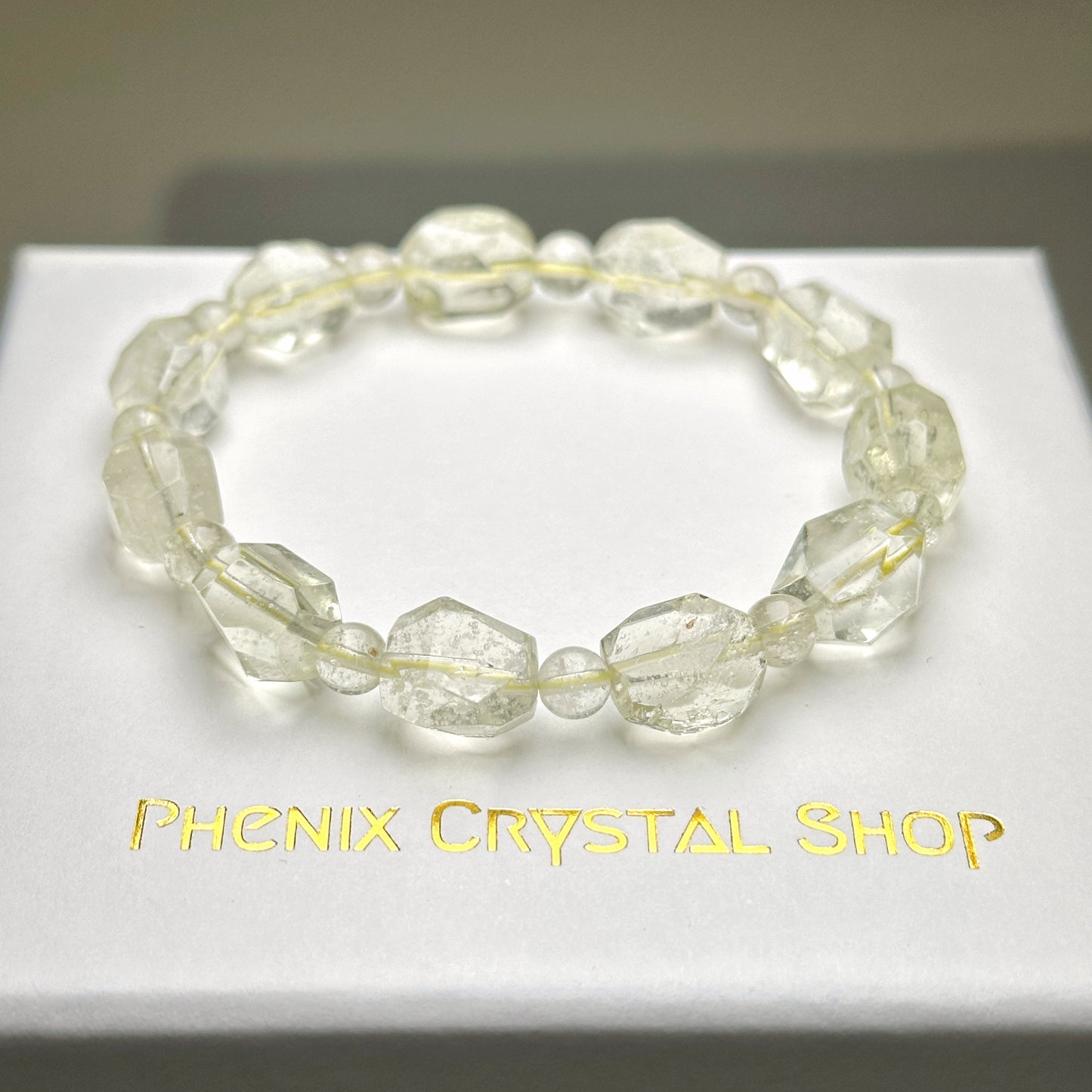 Libyan Gold Tektite Faceted Bracelet 利比亞黃金隕石 切割款 手串