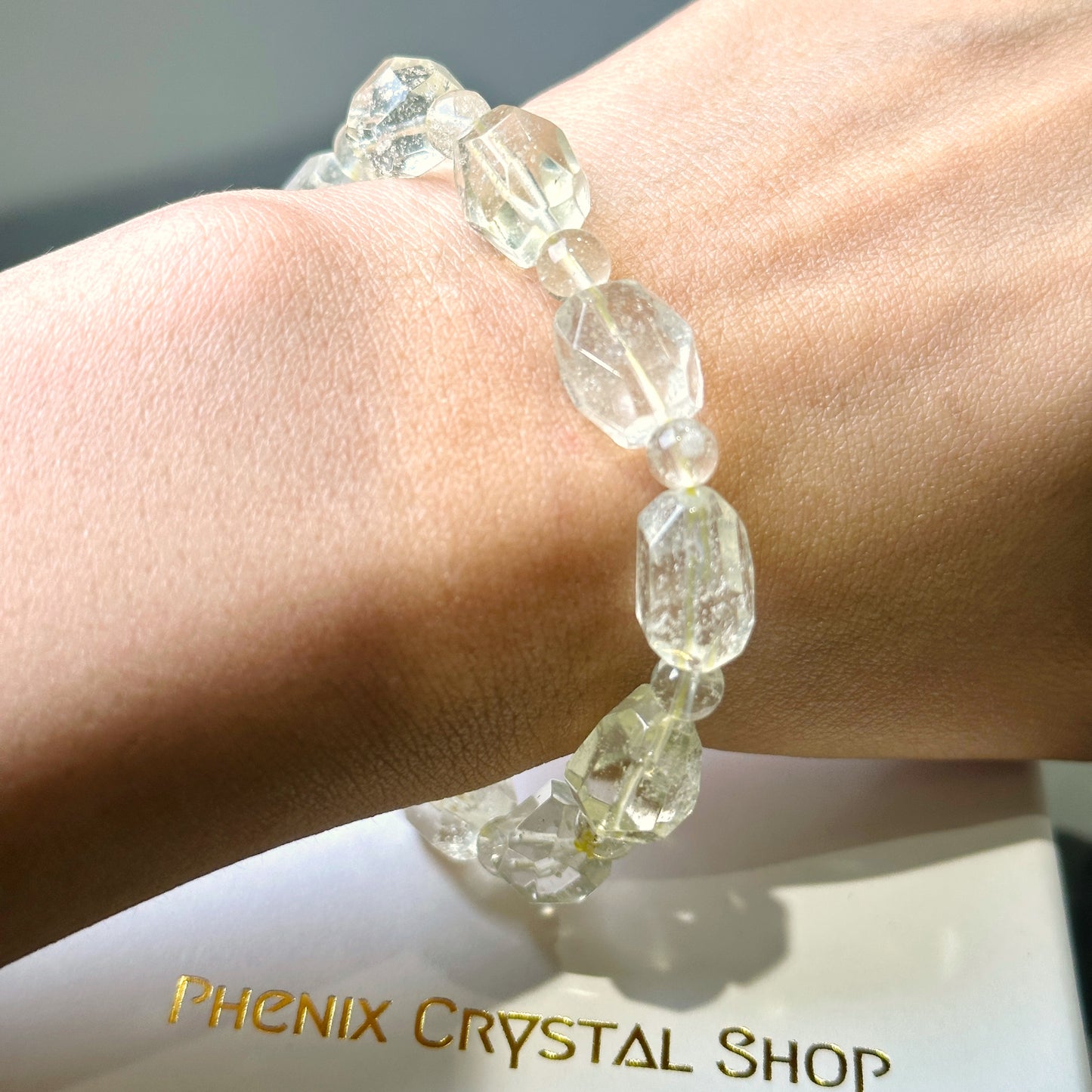 Libyan Gold Tektite Faceted Bracelet 利比亞黃金隕石 切割款 手串