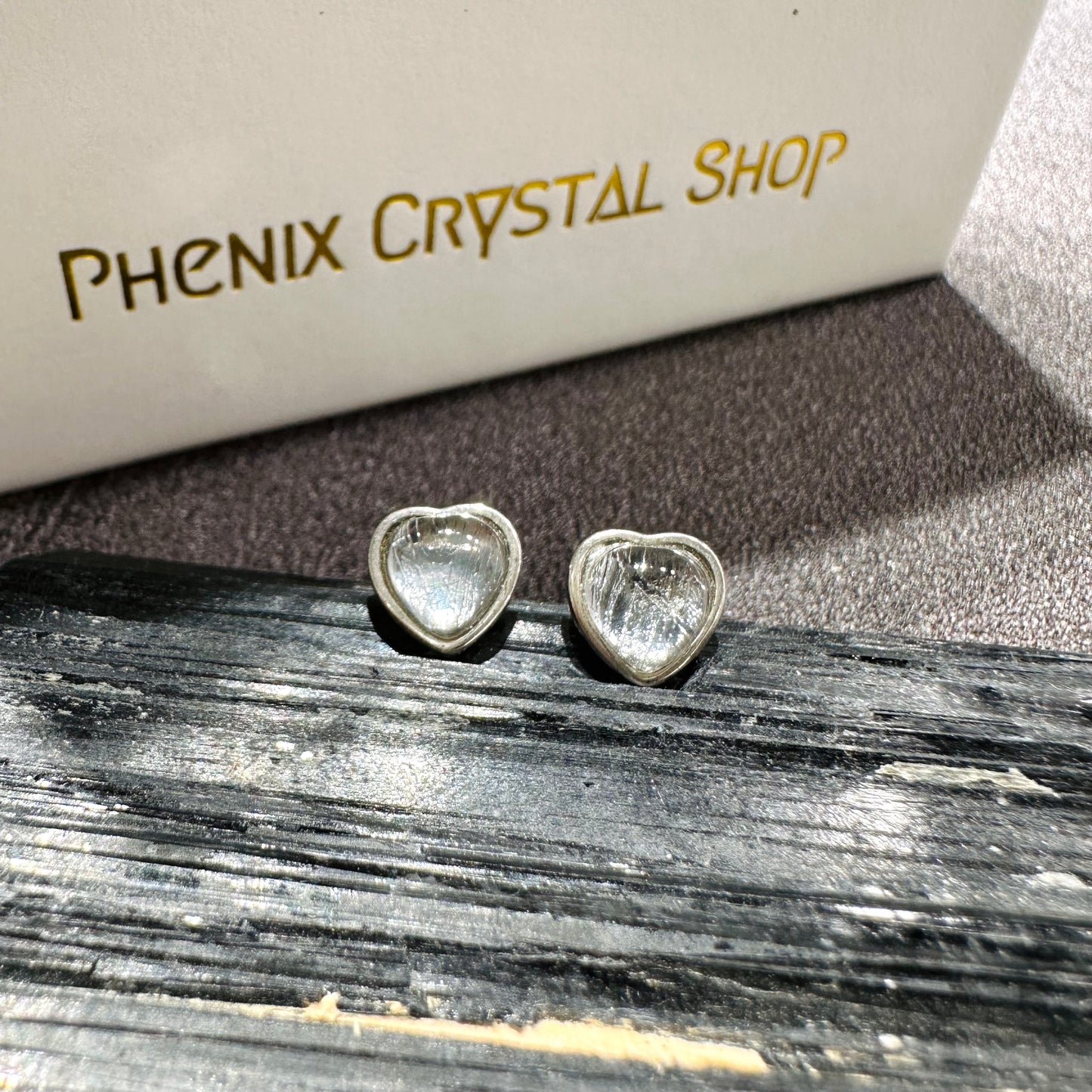Meteorite Earrings Heart Shape 天鐵心型耳環