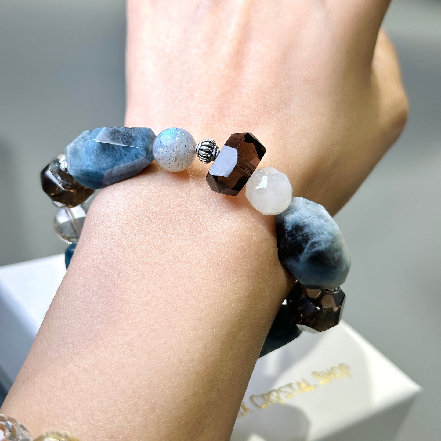 魔鬼海藍寶 功效 手串 切割款 Aquamarine Bracelet 屬水手串 水晶設計款 銅鑼灣水晶店 旺角水晶店 屬水水晶
