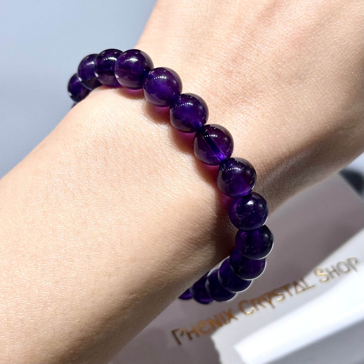 Amethyst Bracelet 烏拉圭紫晶手串 | 手串 bracelet | 側面角度 side angle