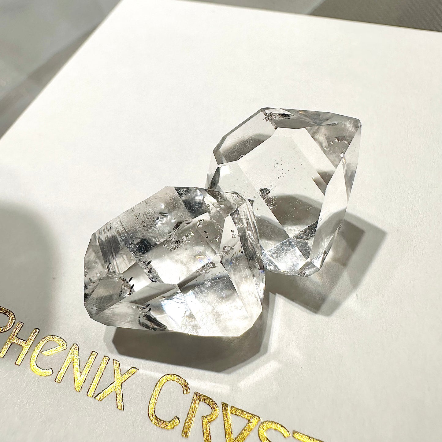 New York Herkimer Diamond 美國閃靈鑽 | 原礦 raw-crystal | 紋理特寫 texture detail