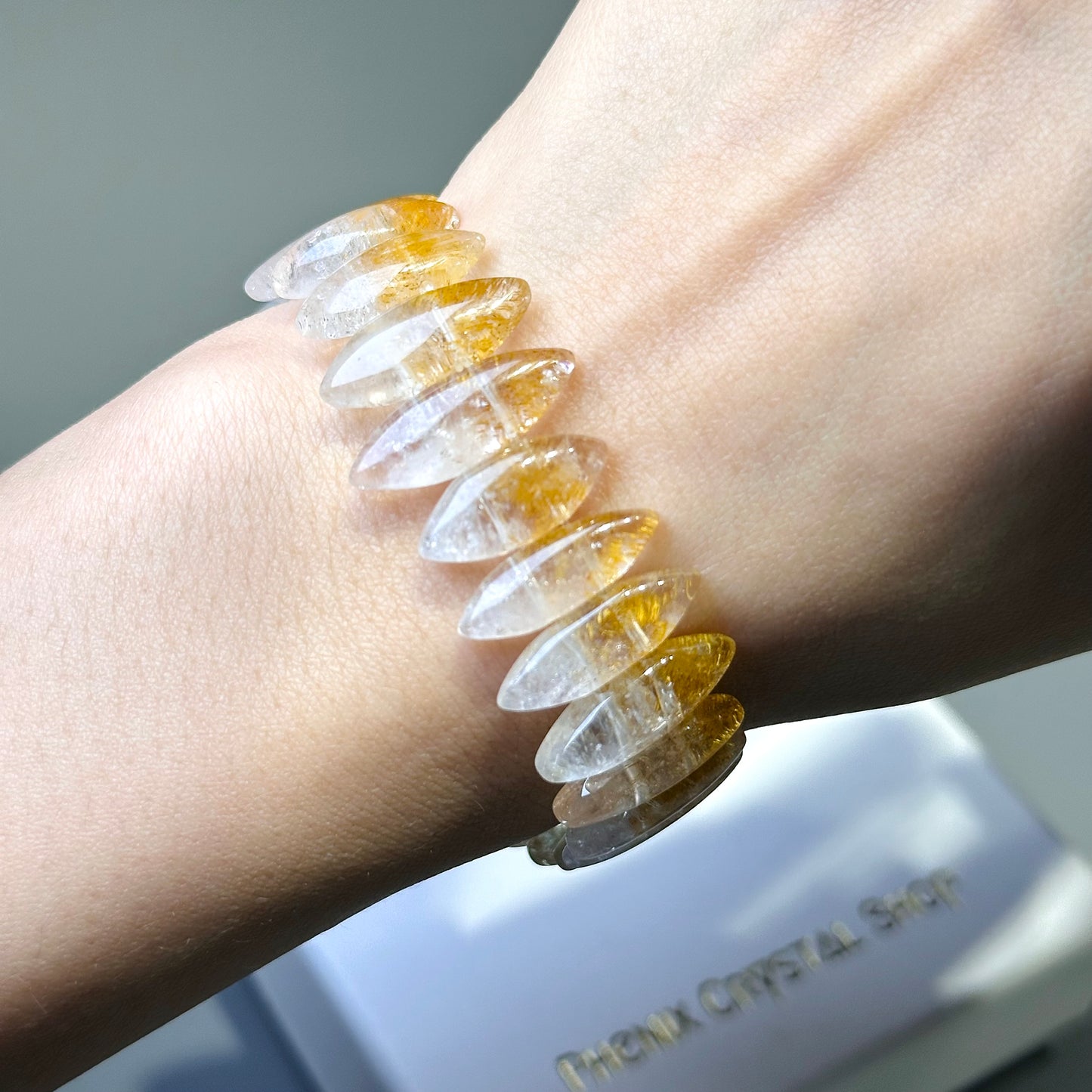 Yellow Super Seven 黃超七葉形手串 | 手串 bracelet | 整體圖 full piece view
