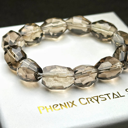 Smoky Quartz Faceted Bracelet 茶晶切割款手串