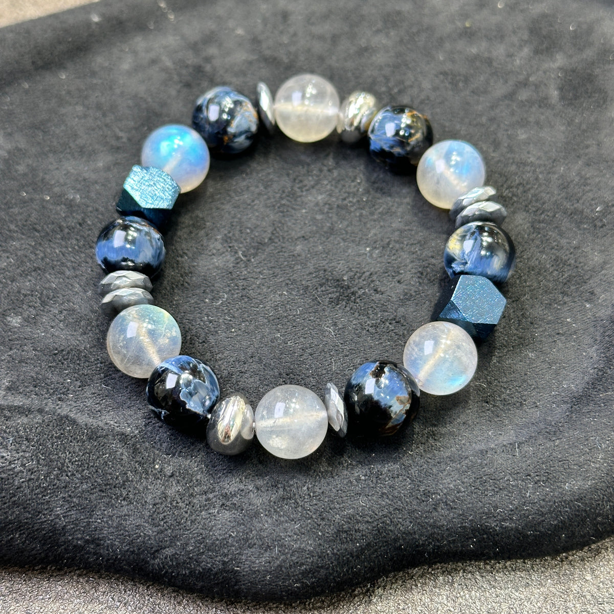 Pietersite x Labradorite x Meteorite 彼得石x拉長石x天鐵 手串