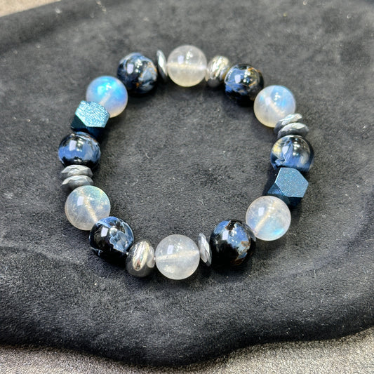 Pietersite x Labradorite x Meteorite 彼得石x拉長石x天鐵 手串