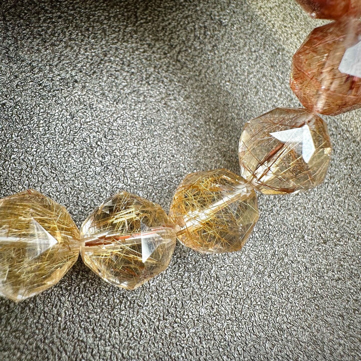 Rainbow Rutilated Quartz Bracelet Starcut 彩髮晶