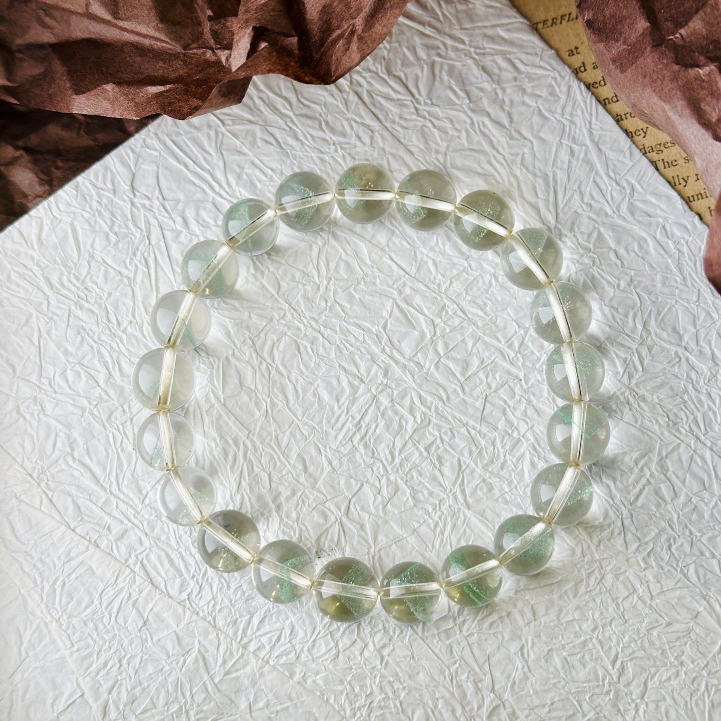 Emerald Green Phantom Quartz
Bracelet 翠幽靈手串