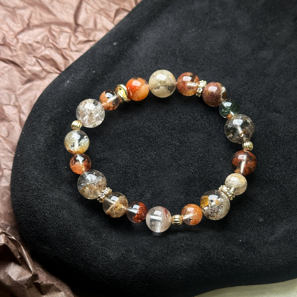 Garden Phantom Quartz Design Bracelet 彩幽靈設計手串