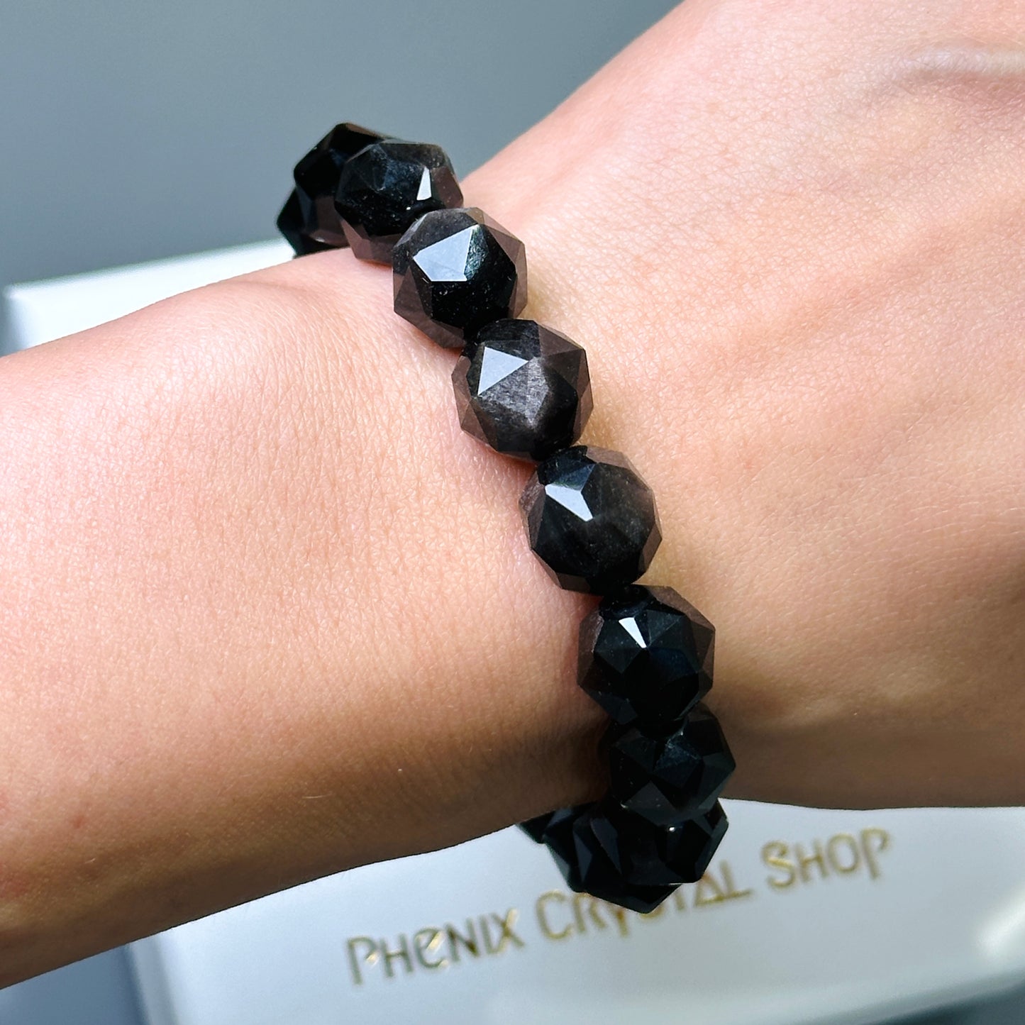 Obsidian (Silver) Bracelet 黑曜石（銀曜石）手串