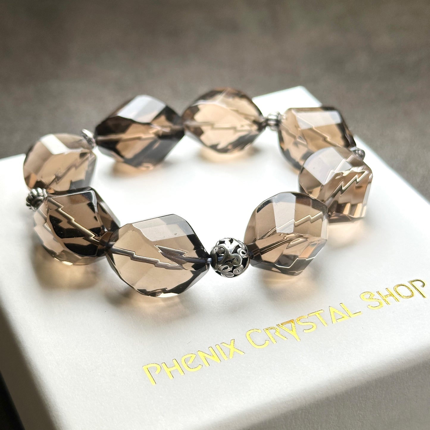 Smoky Quartz Faceted Bracelet 茶晶切割款手串