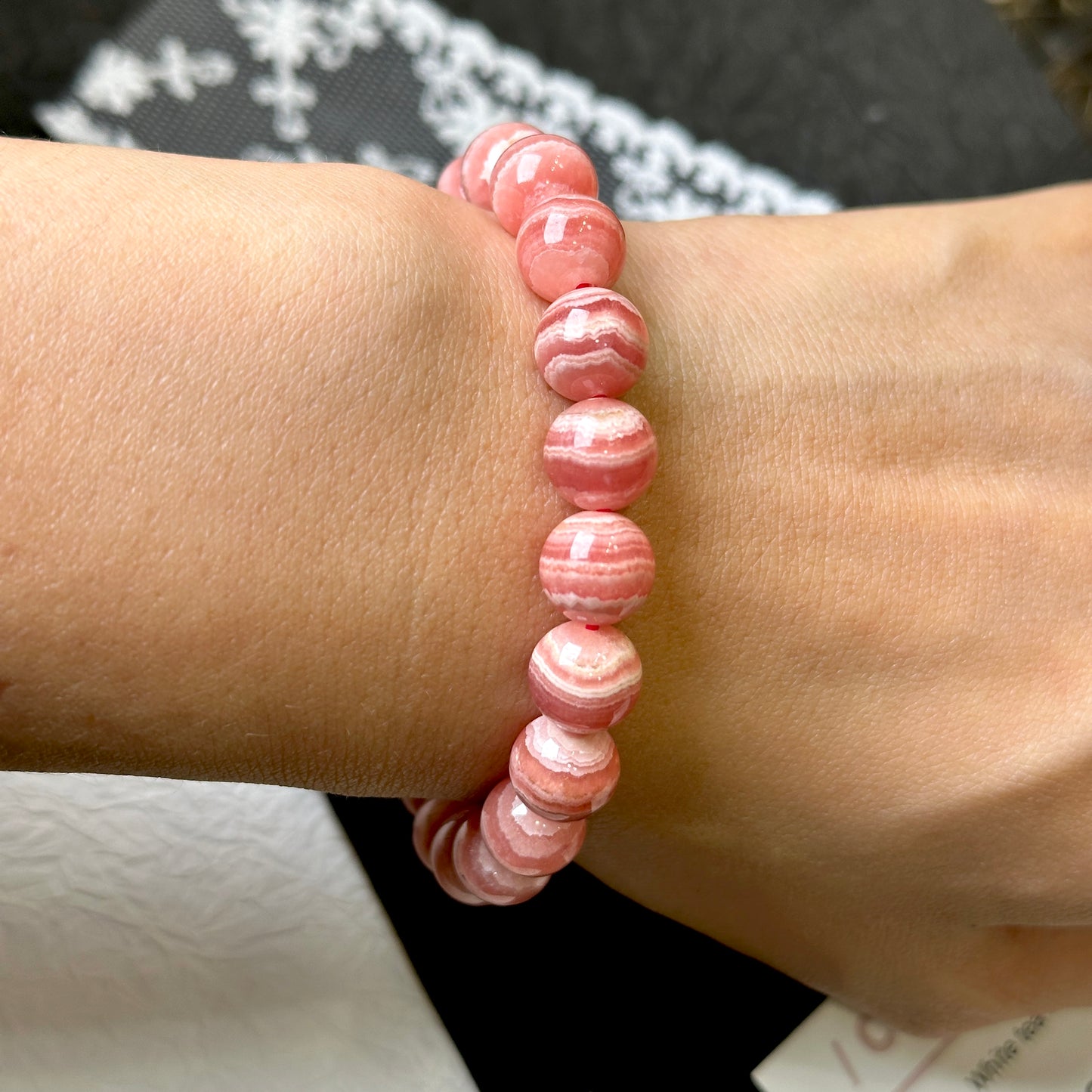 Rhodochrosite Bracelet 蕾絲紅紋石手串 9.4mm