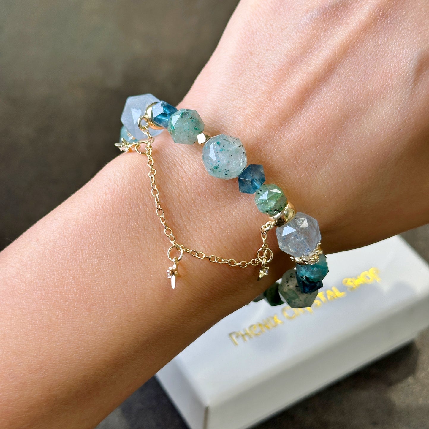 Phoenix Quartz x Blue Mica x Kyanite Bracelet 鳳凰水晶 藍雲母 藍晶石 手串