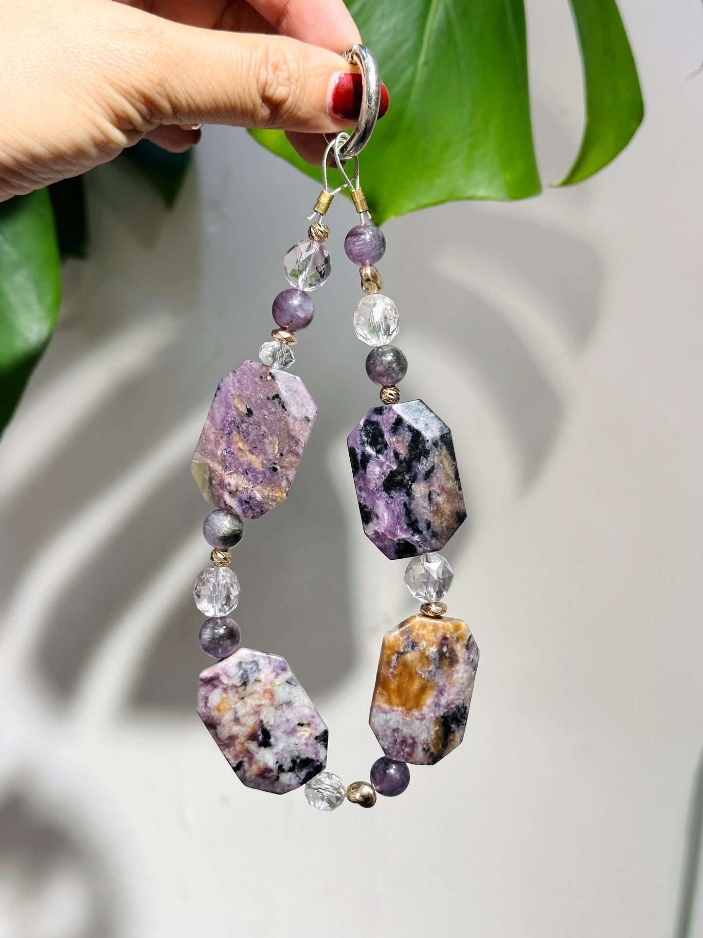Phone Strap - Auralite Charoite 極光23 紫龍晶 電話繩