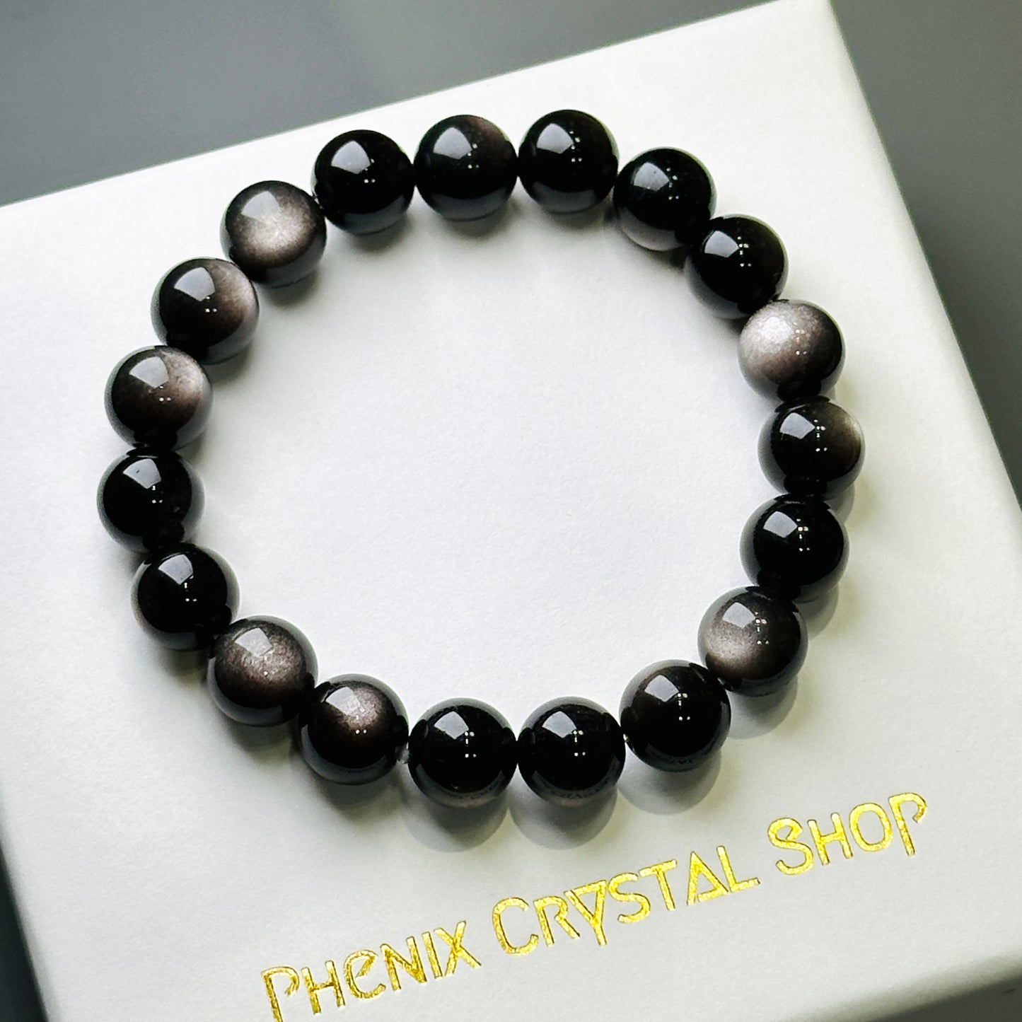 Obsidian (Silver) Bracelet 黑曜石（銀曜石）手串