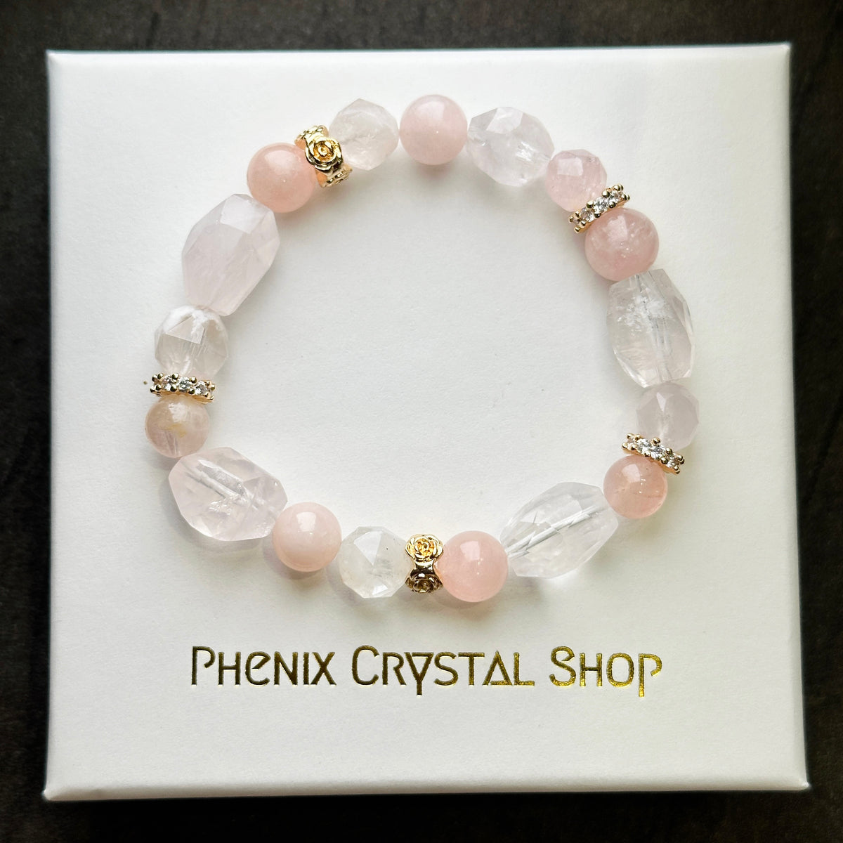 Rose Quartz x Morganite bracelet 粉晶 摩根石 設計手串