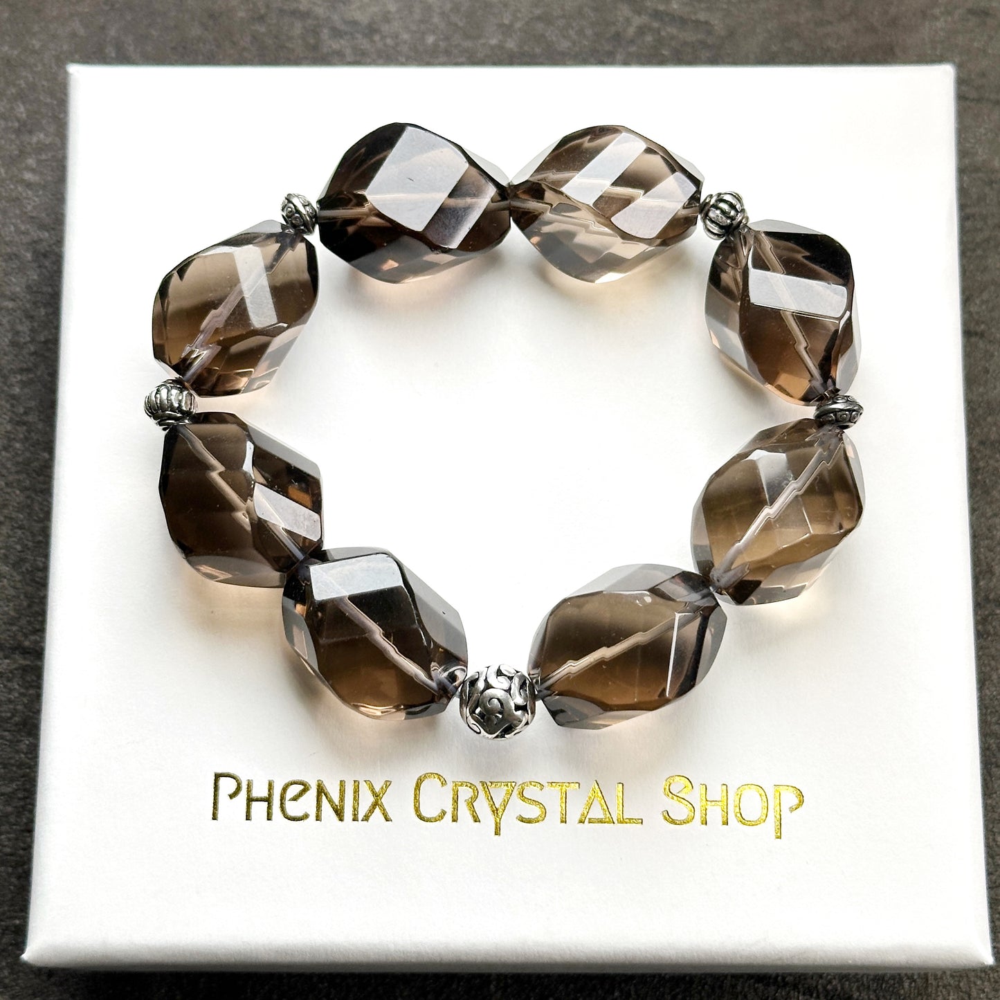 Smoky Quartz Faceted Bracelet 茶晶切割款手串