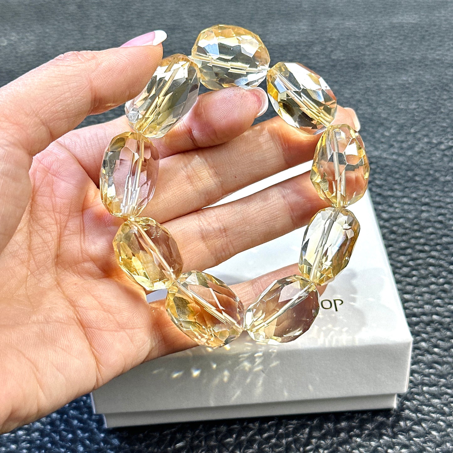 Citrine Faceted Bracelet 黃晶切割款手串