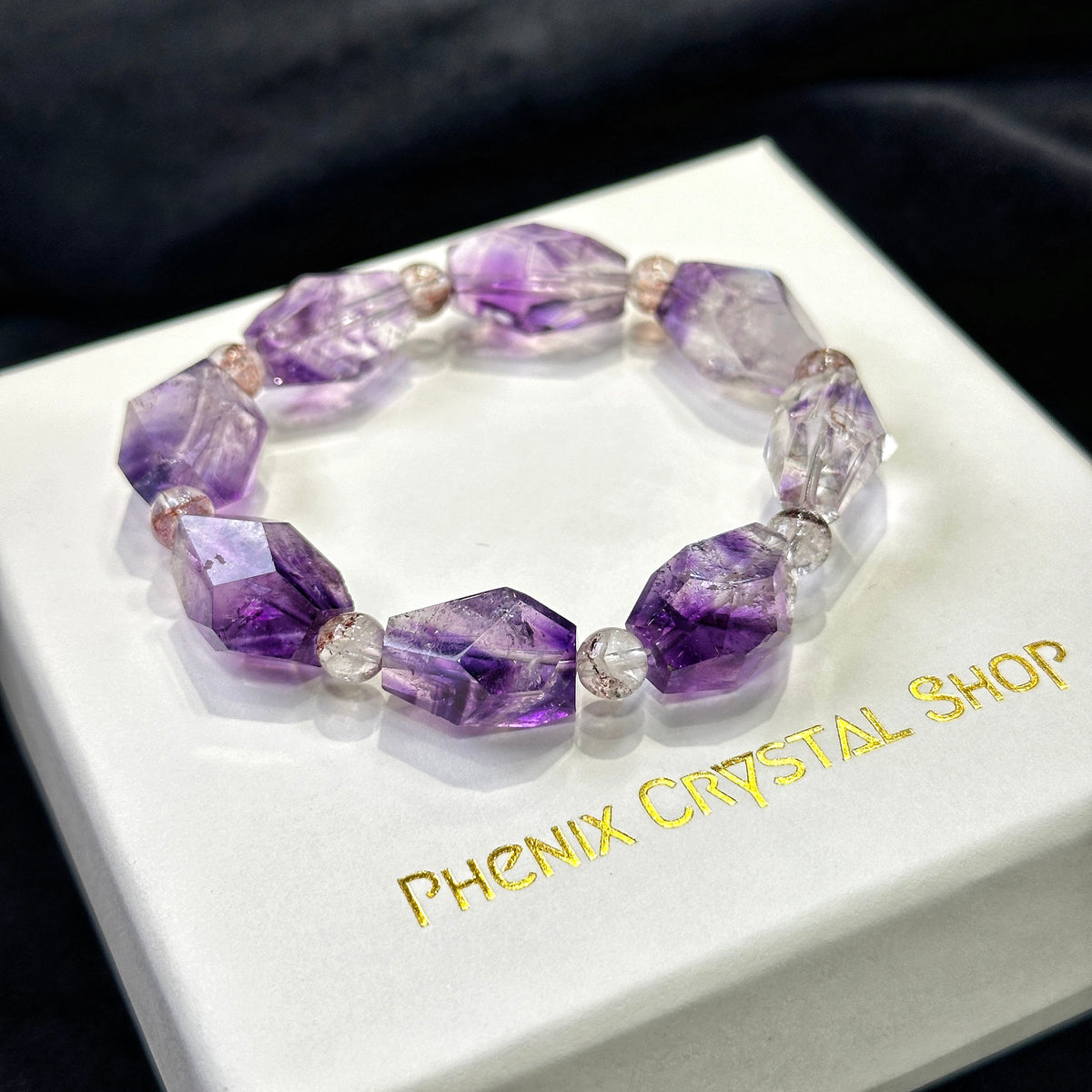 Purple Super Seven Faceted Bracelet 紫超七切割款手串