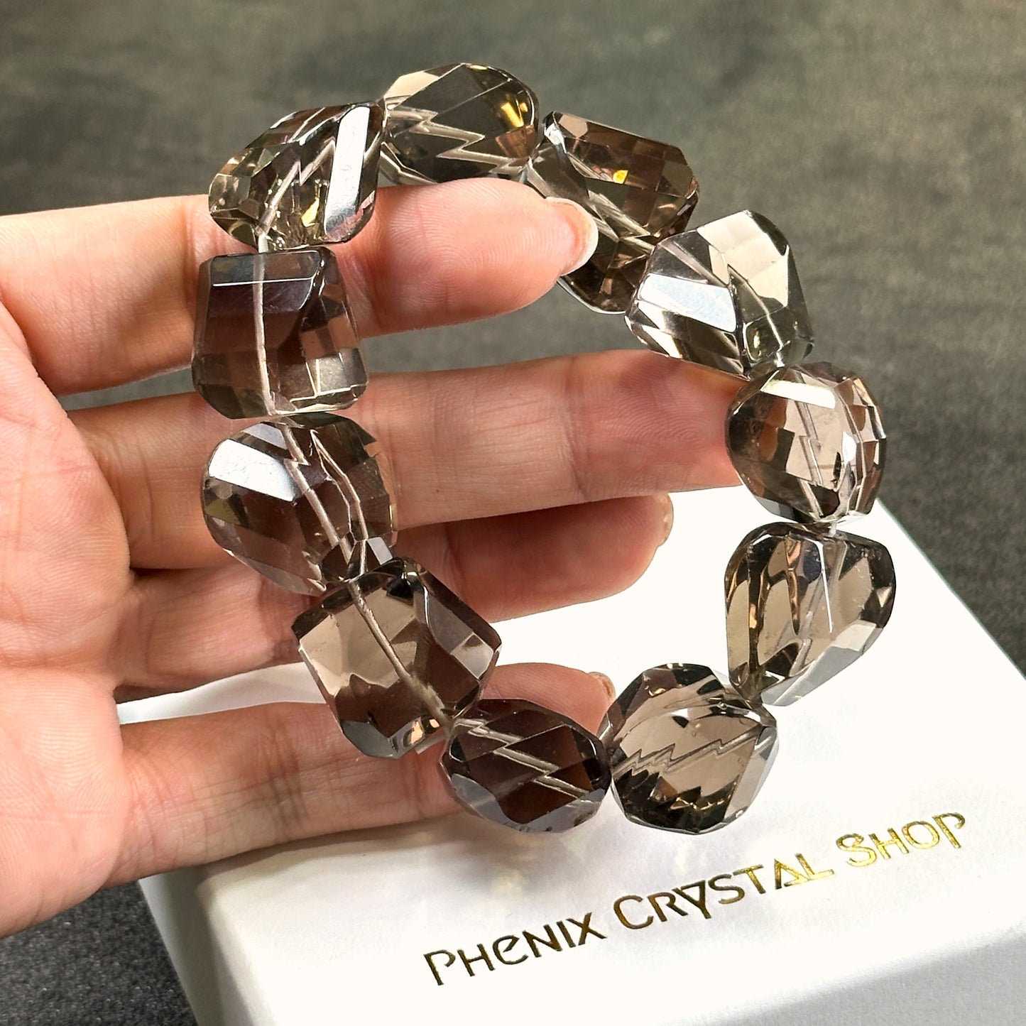 Smoky Quartz Faceted Bracelet 茶晶切割款手串