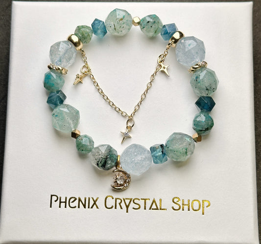 Phoenix Quartz x Blue Mica x Kyanite Bracelet 鳳凰水晶 藍雲母 藍晶石 手串