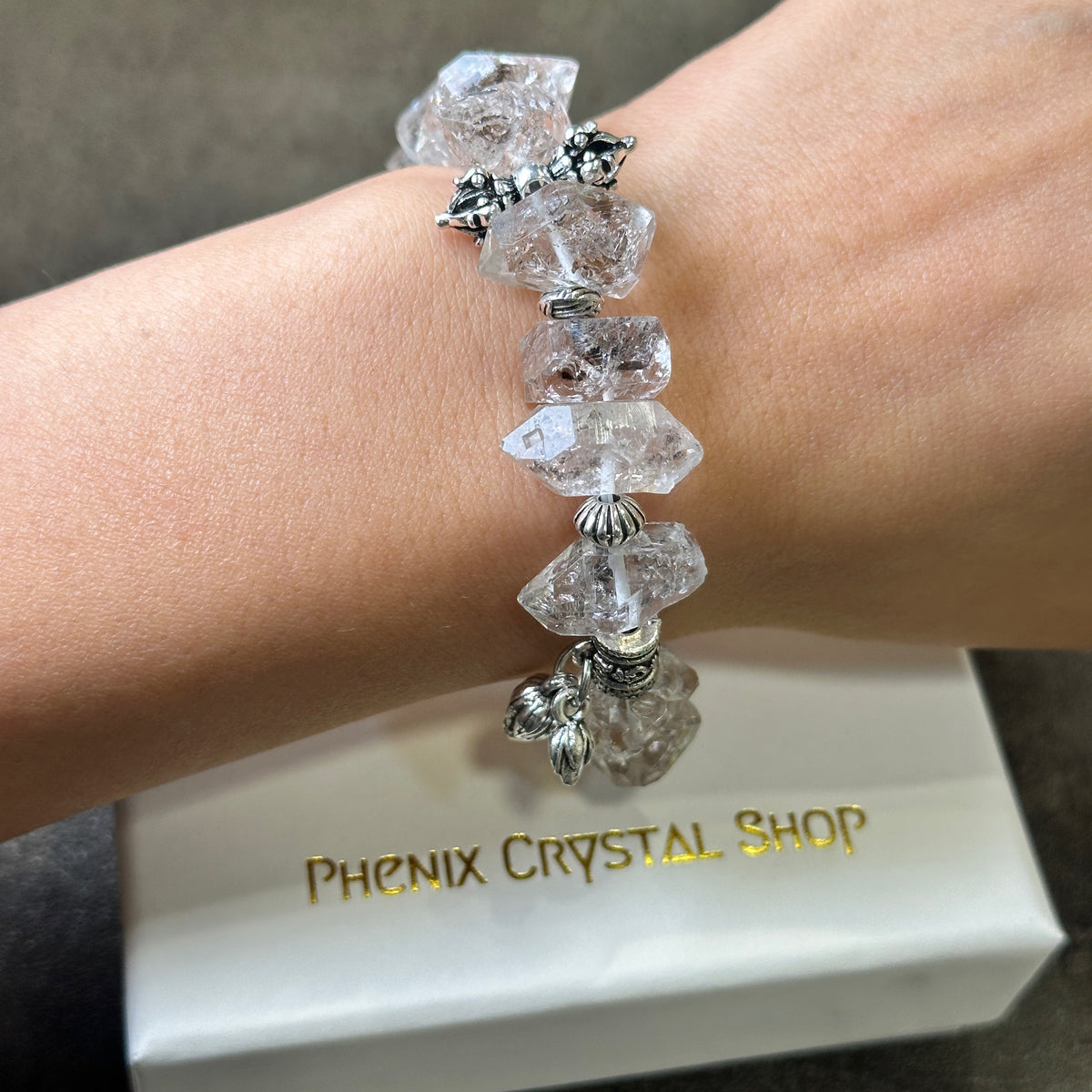 Herkimer Diamond Design Bracelet 閃靈鑽泰銀設計手串