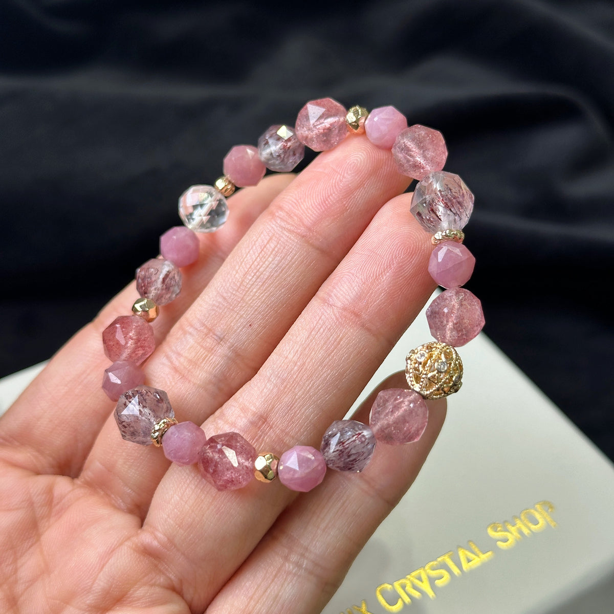Super Seven x Strawberry Quartz x Ruby Design Bracelet 超級七x草莓晶x紅寶石 設計手串