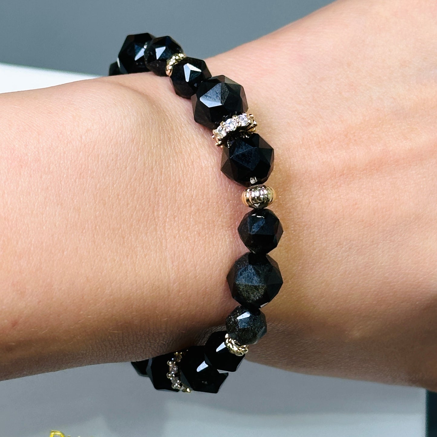 Obsidian (Gold) Design Bracelet 黑曜石（金曜石）設計手串