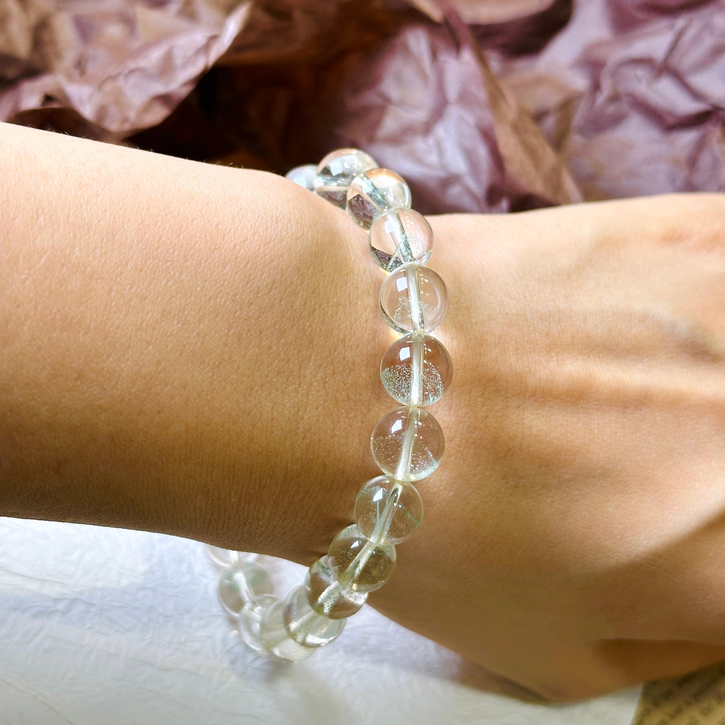 Emerald Green Phantom Quartz
Bracelet 翠幽靈手串