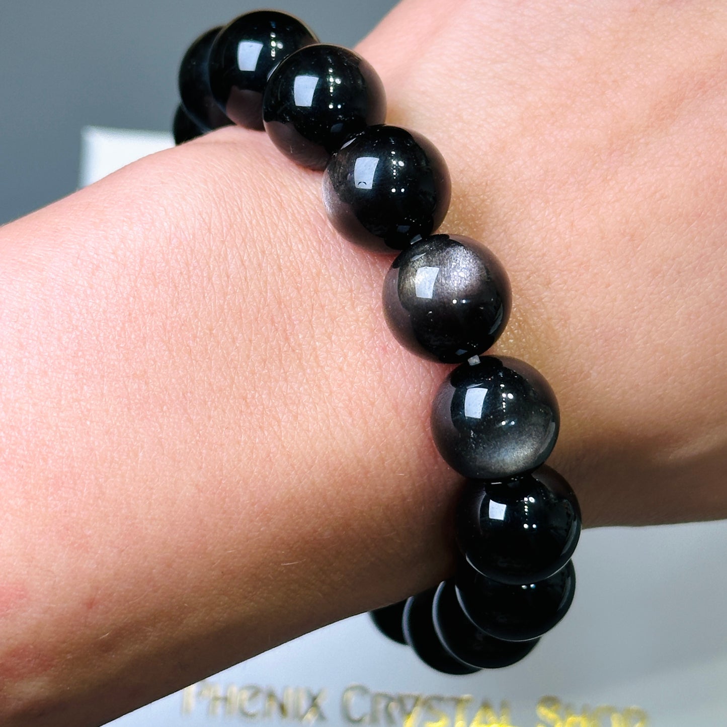 Obsidian (Silver) Bracelet 黑曜石（銀曜石）手串