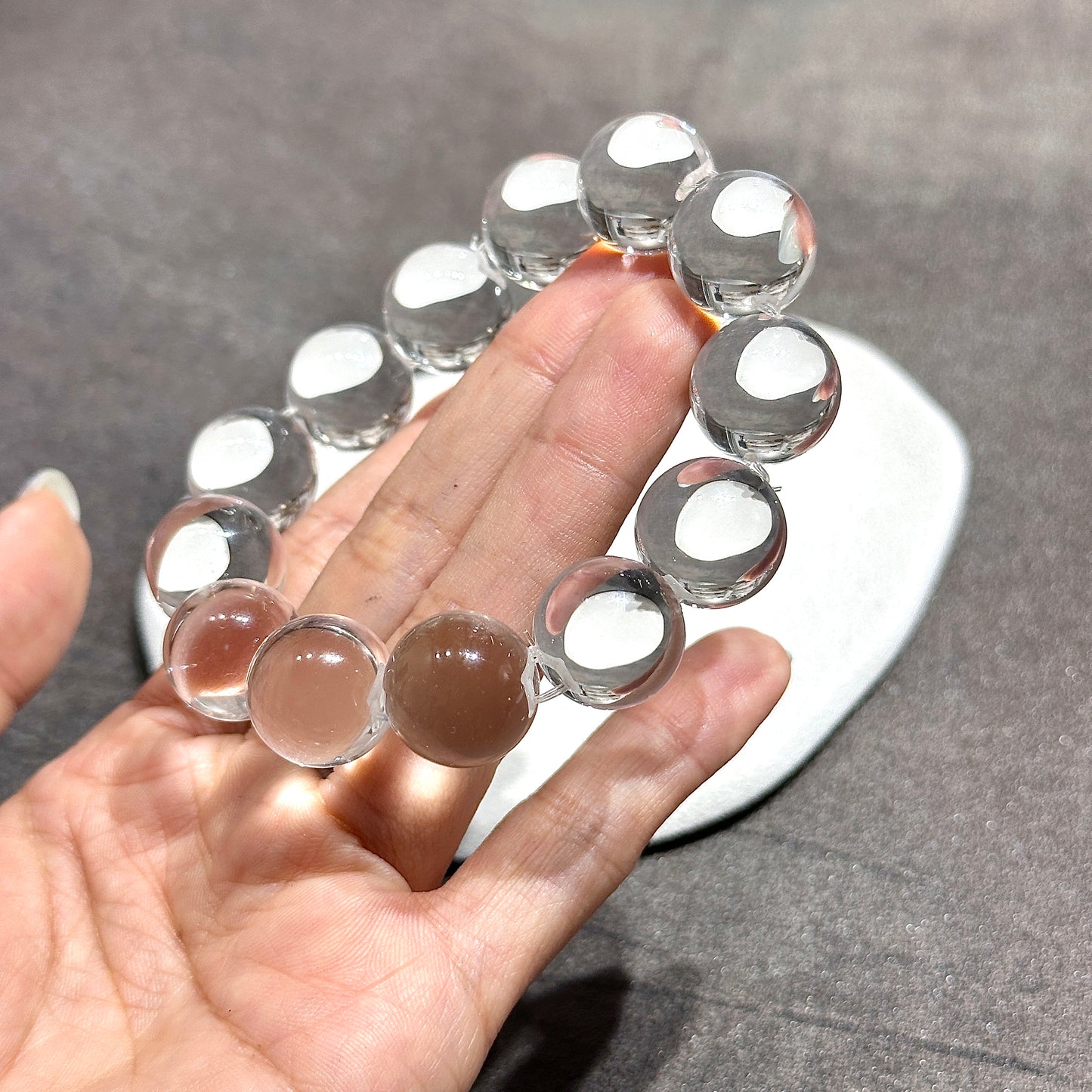 Clear Quartz Bubble Bracelet 白水晶泡泡珠手串
