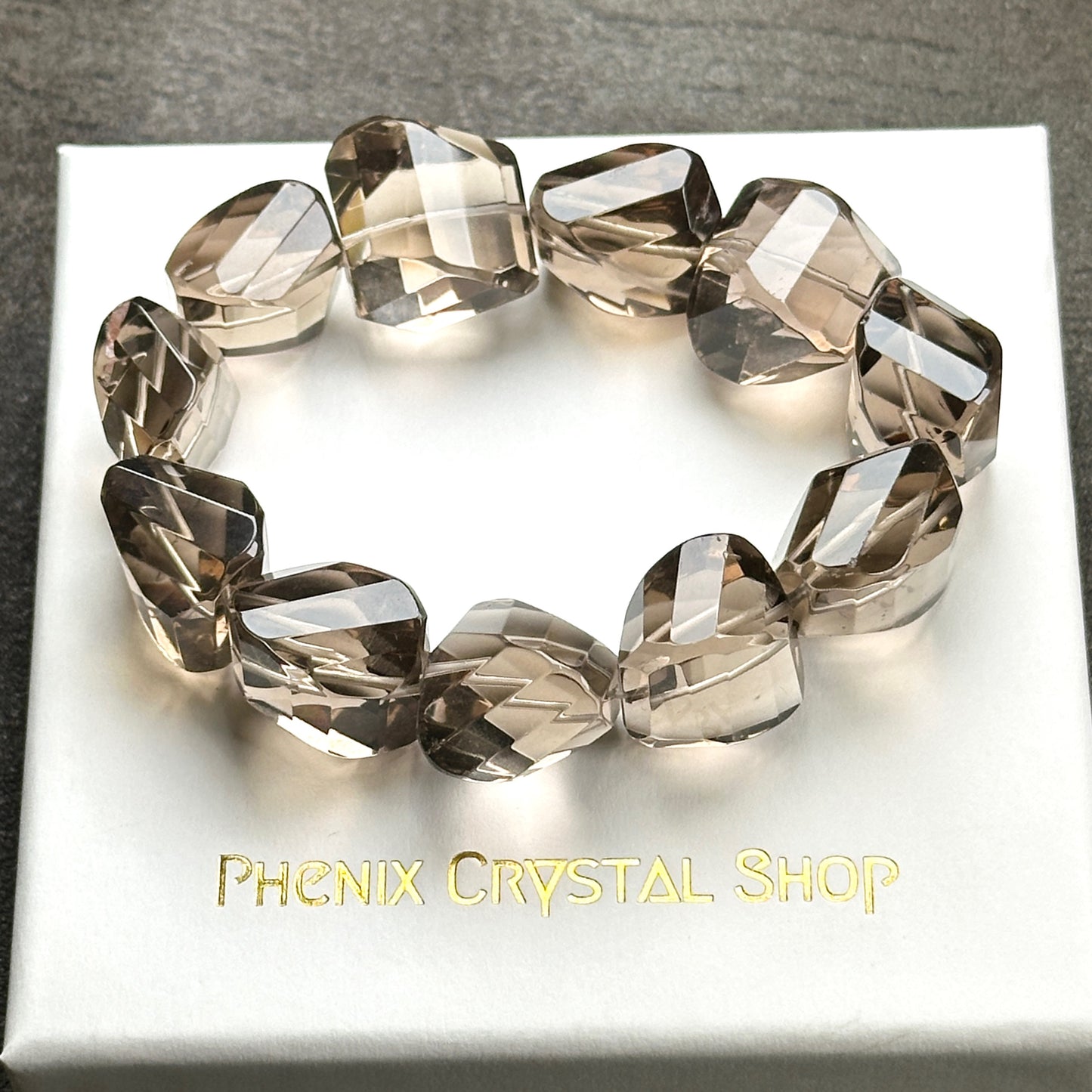 Smoky Quartz Faceted Bracelet 茶晶切割款手串