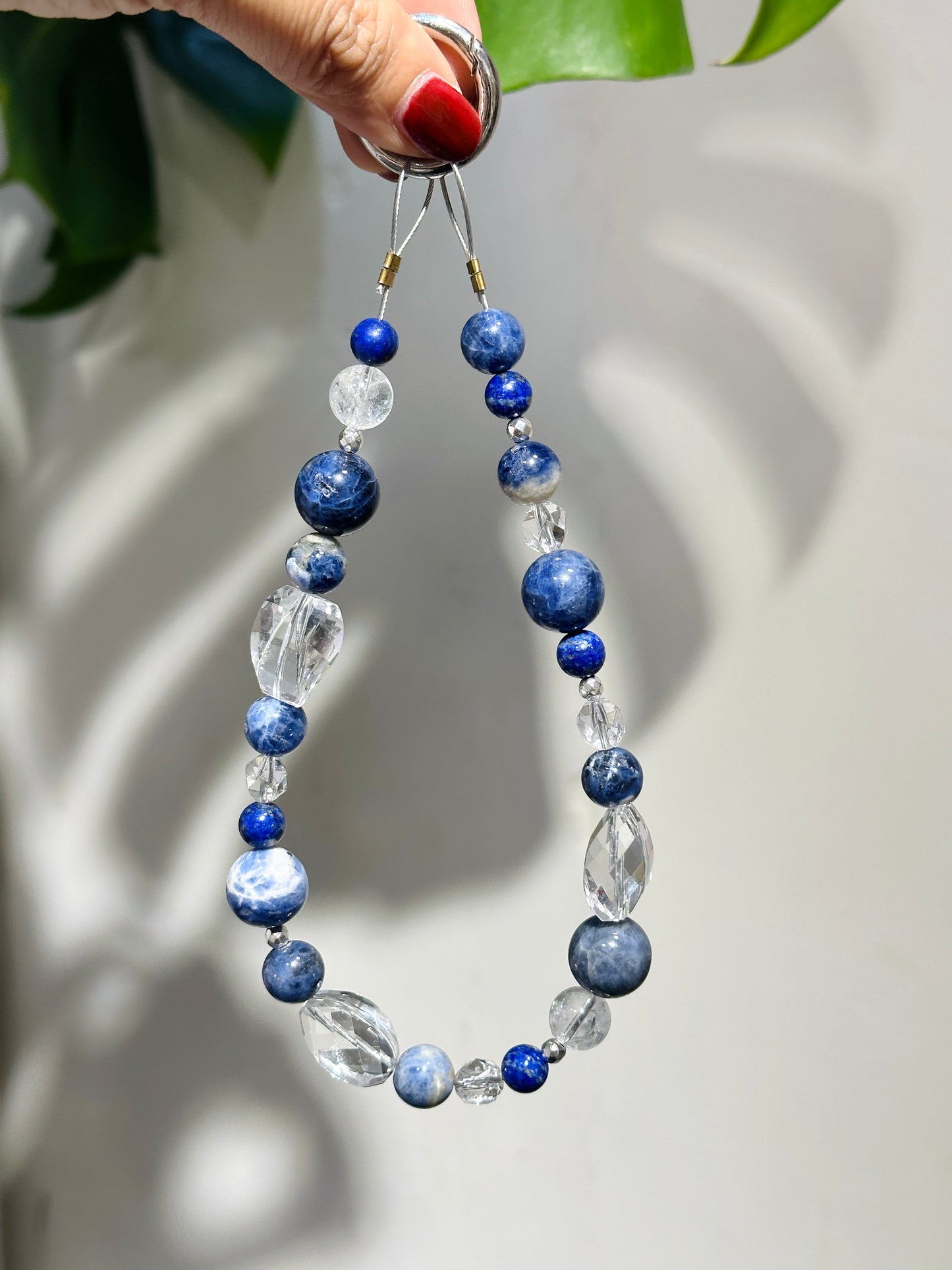 Phone Strap - Sodalite Clear Quartz 藍紋石 白水晶 電話繩