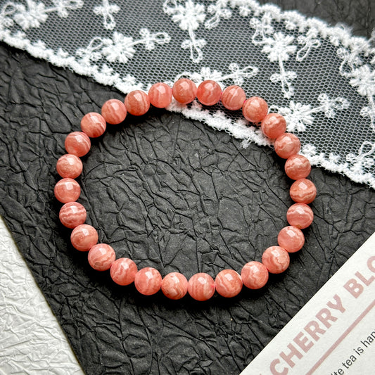 Rhodochrosite Bracelet 蕾絲紅紋石手串 7mm