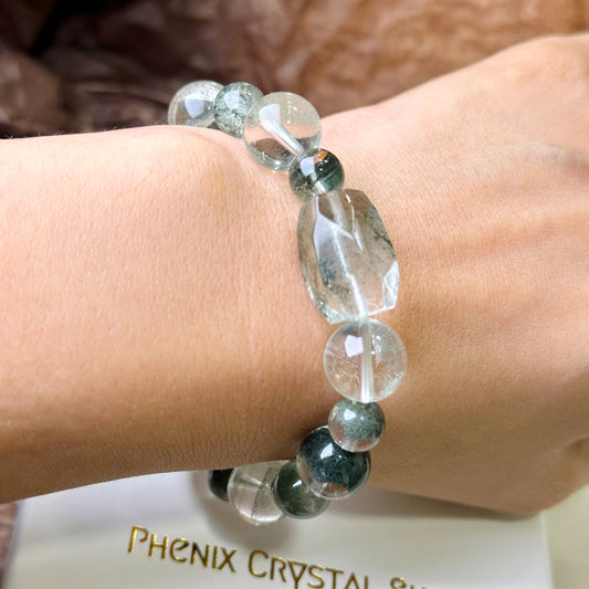 Green Phantom Quartz Bracelet 綠幽靈設計手串