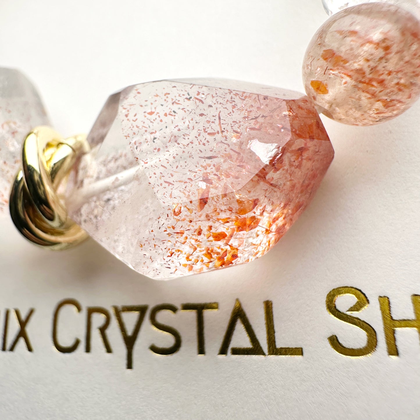 Orange Super Seven Faceted & Sunstone Bracelet 金草莓橙超七切割款 x 太橙石 手串