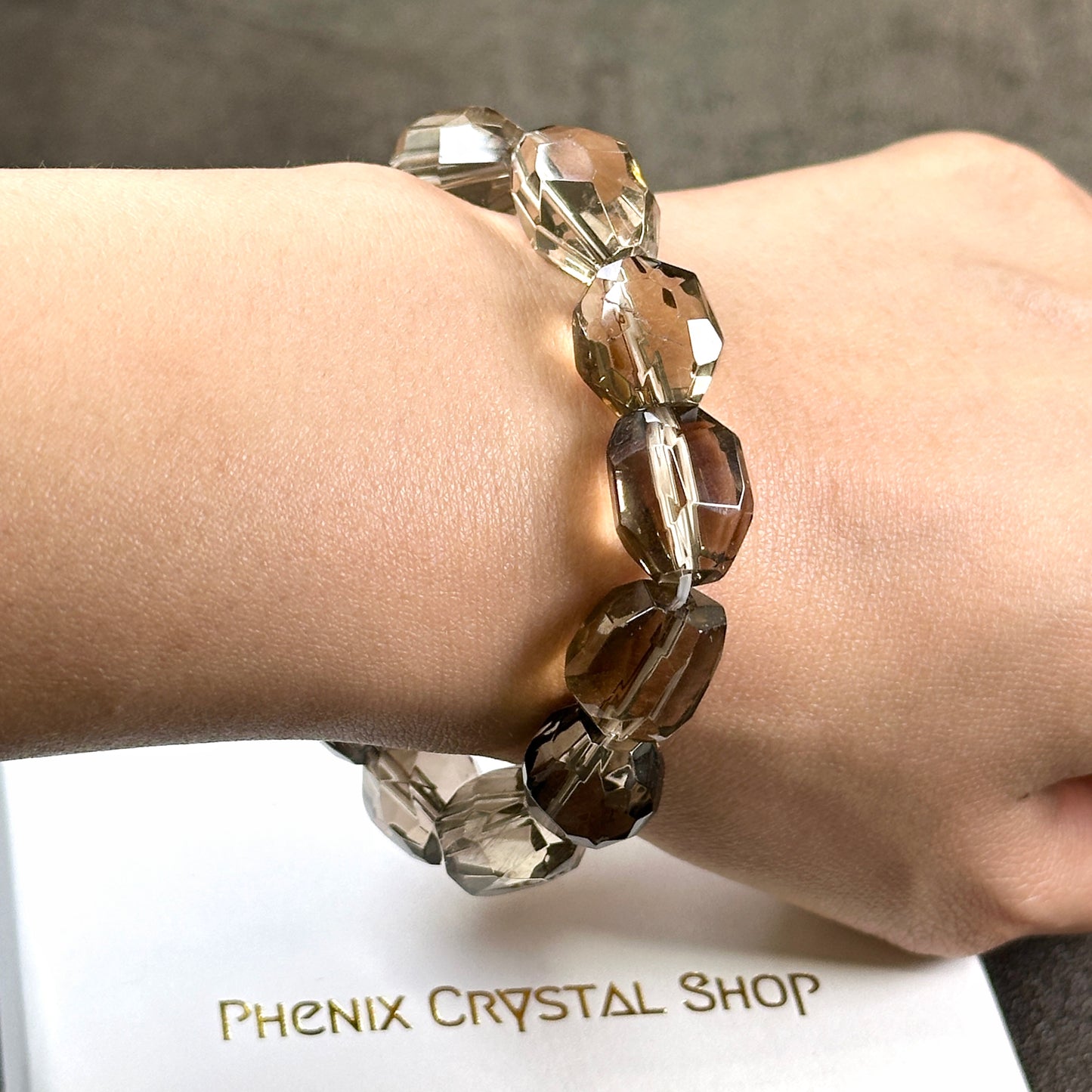Smoky Quartz Faceted Bracelet 茶晶切割款手串