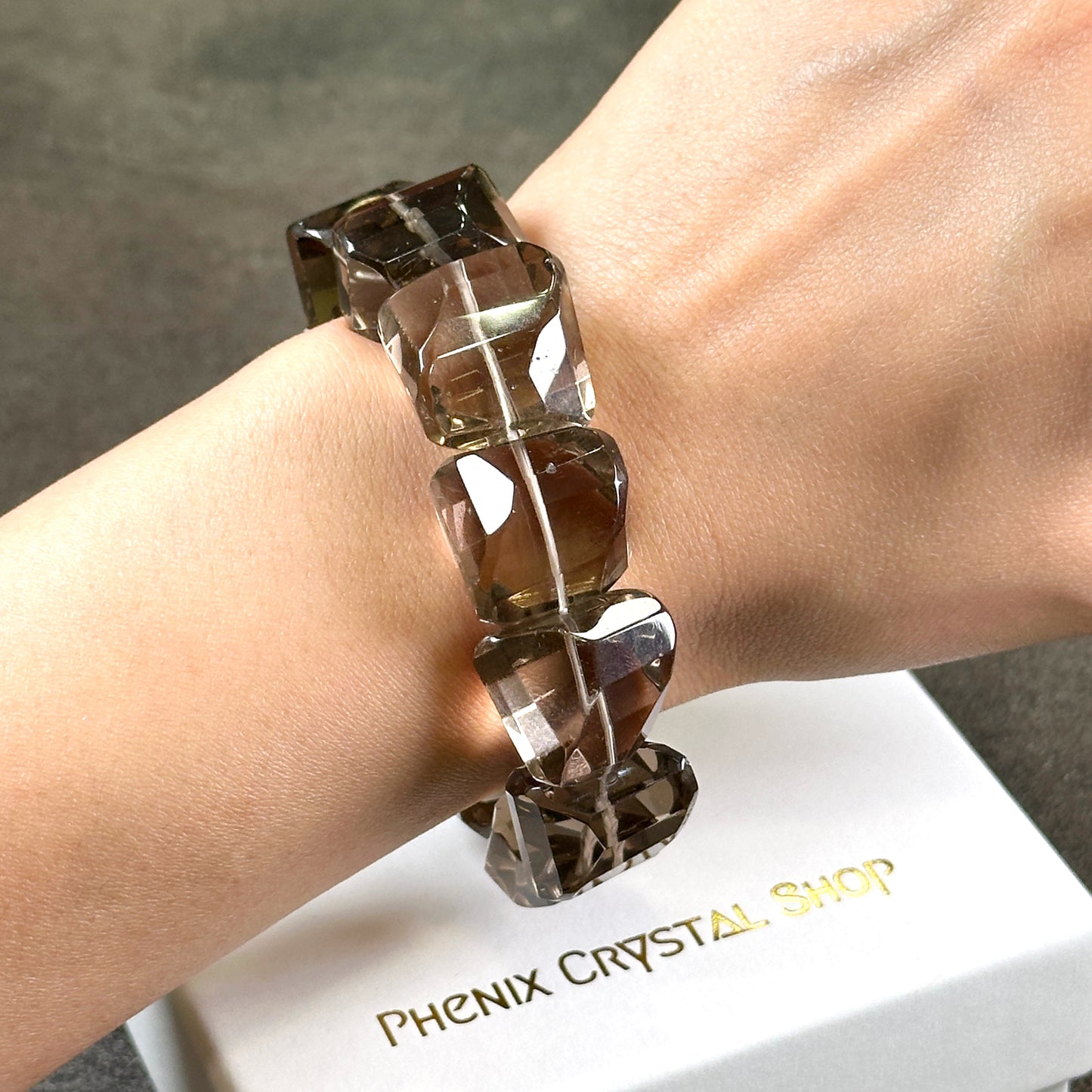 Smoky Quartz Faceted Bracelet 茶晶切割款手串